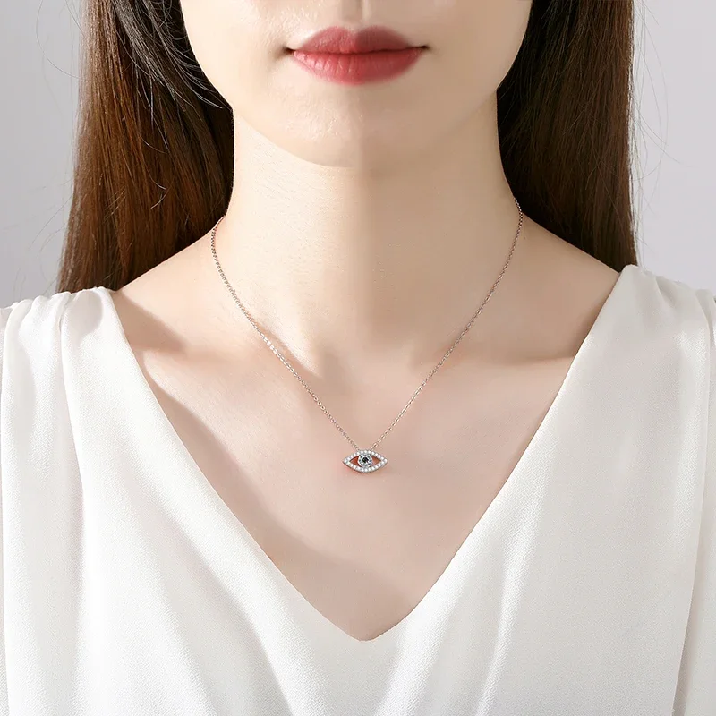 TONGZHE Evil Eye Pendant Necklace For Women 925 Sterling Silver Lucky Zircon Turkey Girls Gifts Party Fine Jewelry