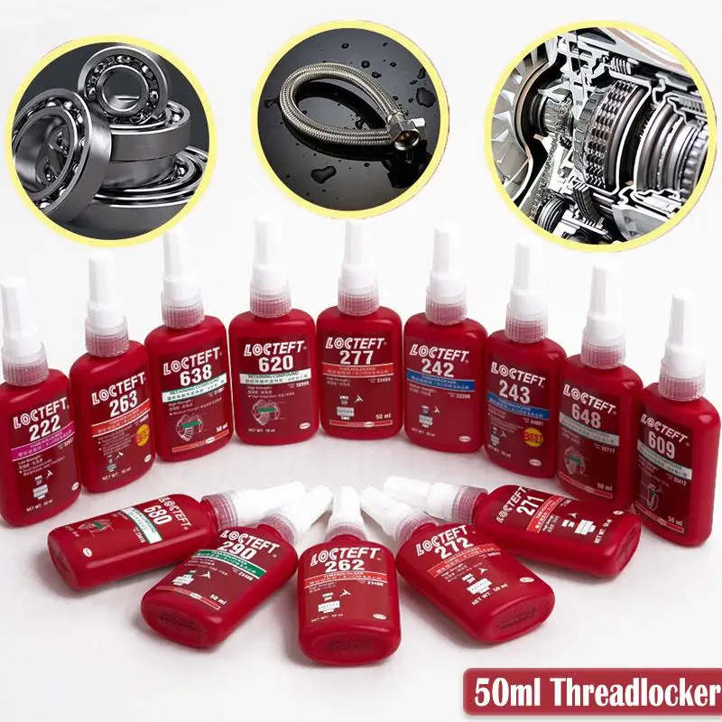 50ml 고강도 무산소 접착제 242 243 263 271 272 빠른 경화 나사 고정제 무산소 접착제