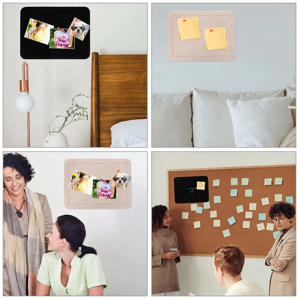 

2Pcs Felt Pin Board Wall Mounted Bulletin Board for Office Home Decor Message Organization Tool Bulletin Boards