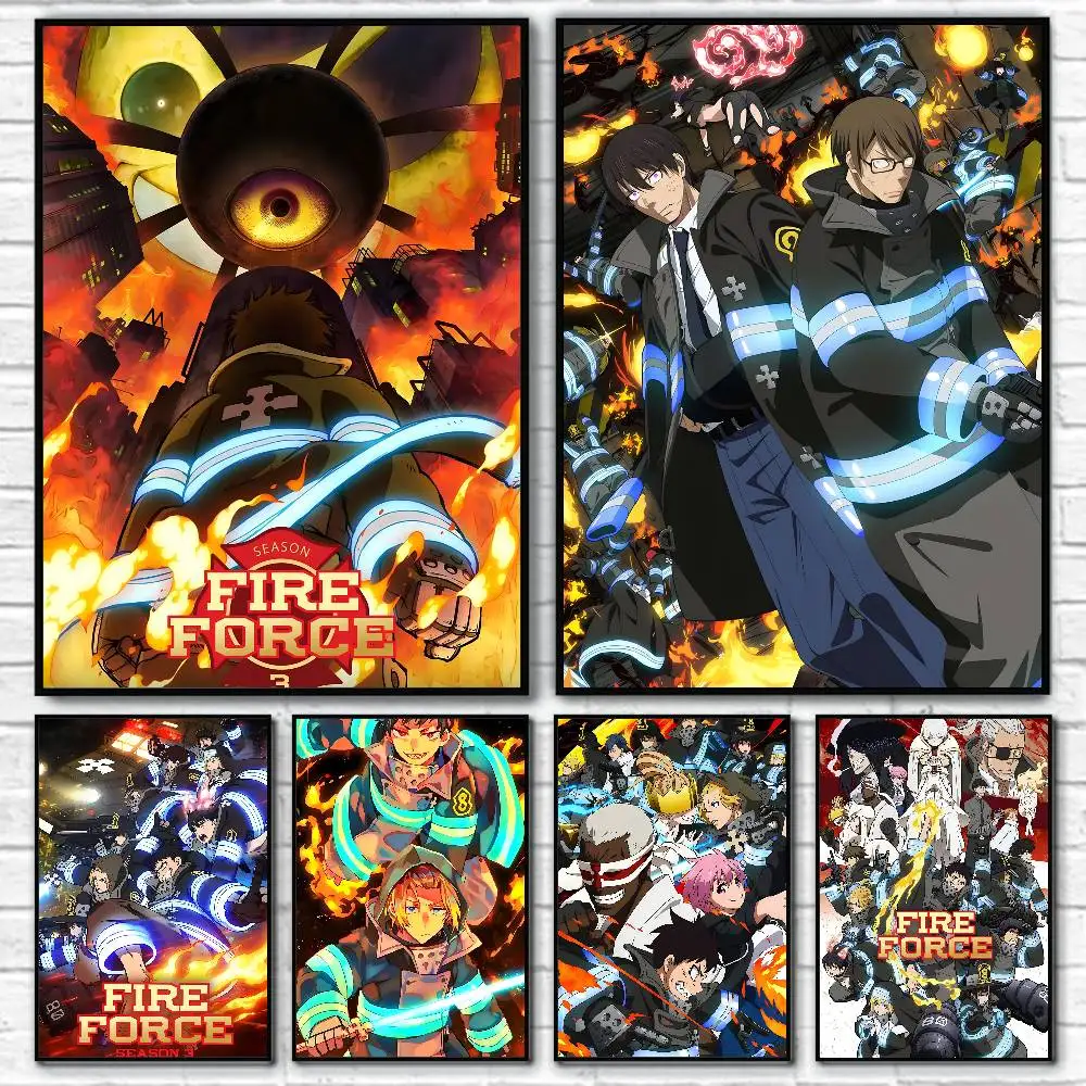 Anime F-Fire F-Force Posters HD Print Vintage Wall Art Decor for Home Study Room
