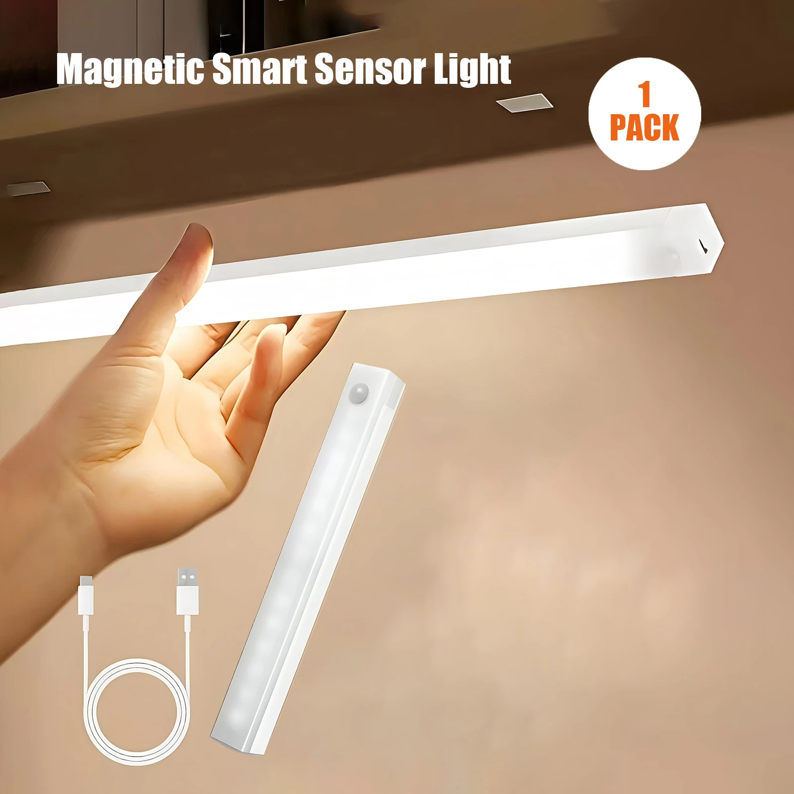 Smart Auto-Sensing Wireless LED Night Lights Energy Saving Backlit Lights for Bedroom Closet Cabinet Stair Home Safety