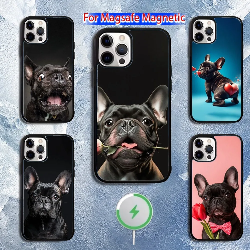 

Animal French Bulldog Dog Phone Case For iPhone 16,15,14,13,12,11,Pro,Max,Plus,Mini,Magsafe,Magnetic Wireless Charging Case