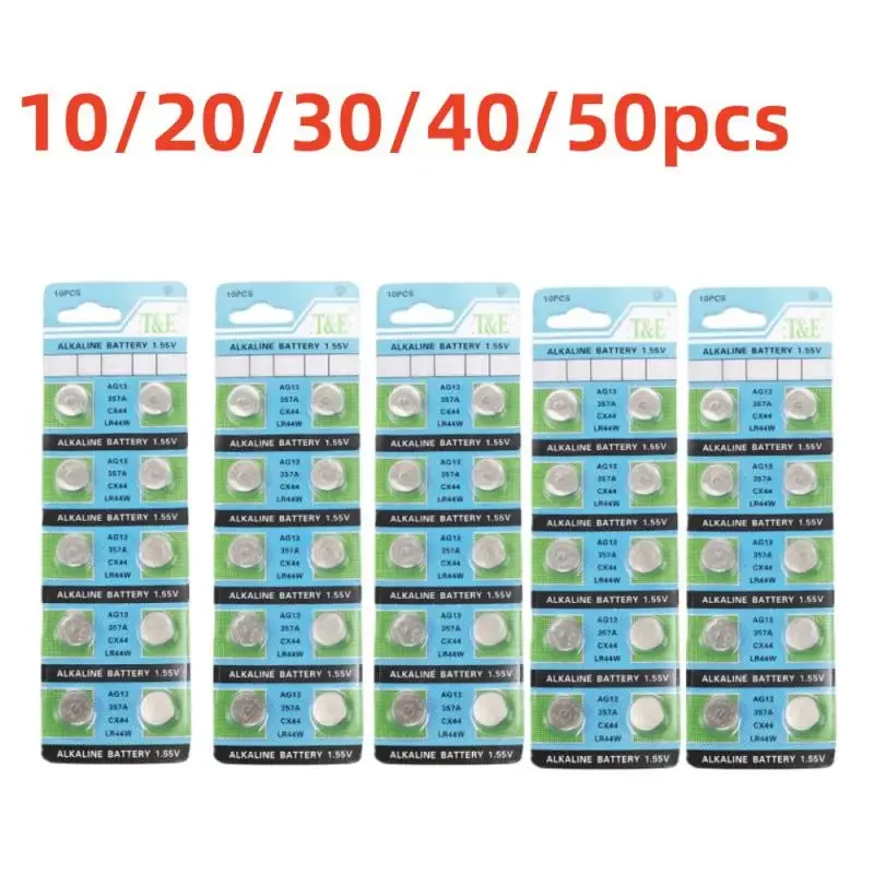 30/50pcs LR44 Batteries AG13 Button Cell Battery 1.5V 357 SR44 LR1154 Button Coin Batteries L1154 Battery For Watch Toys Remote