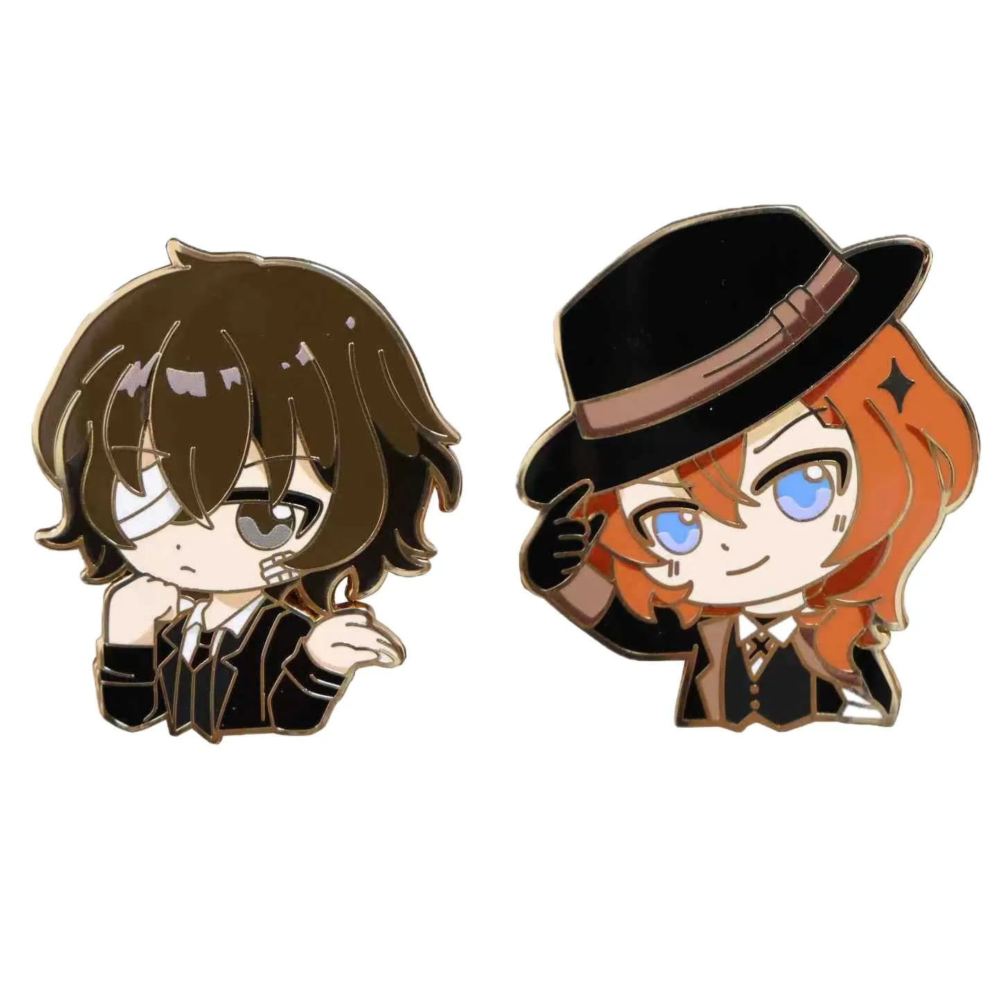 Anime Bungo Stray Dogs Anstecknadeln, Anhänger, Dazai Osamu, Nakahara Chuuya, Abzeichen, Broschen für Taschen, Rucksäcke, Kleidung, Revers, ACG, Cosplay, Spielzeug – Detail 5