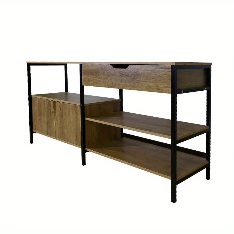 Living room sideboard, storage cabinet, dining sideboard, kitchen utensil cabinet, sturdy and durable iron frame bracket