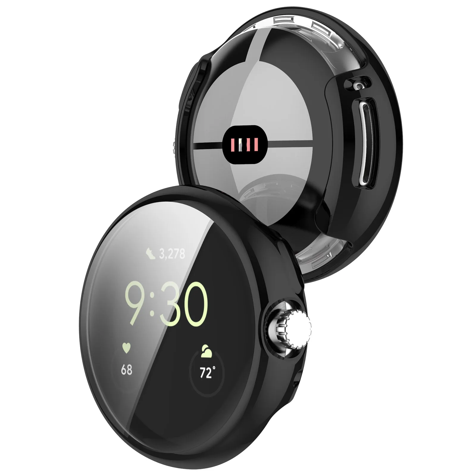 All-inclusive PTU-hoes voor de nieuwe Google Pixel-horloge 1/2/3 41 mm smartwatch-hoes Beschermhoes