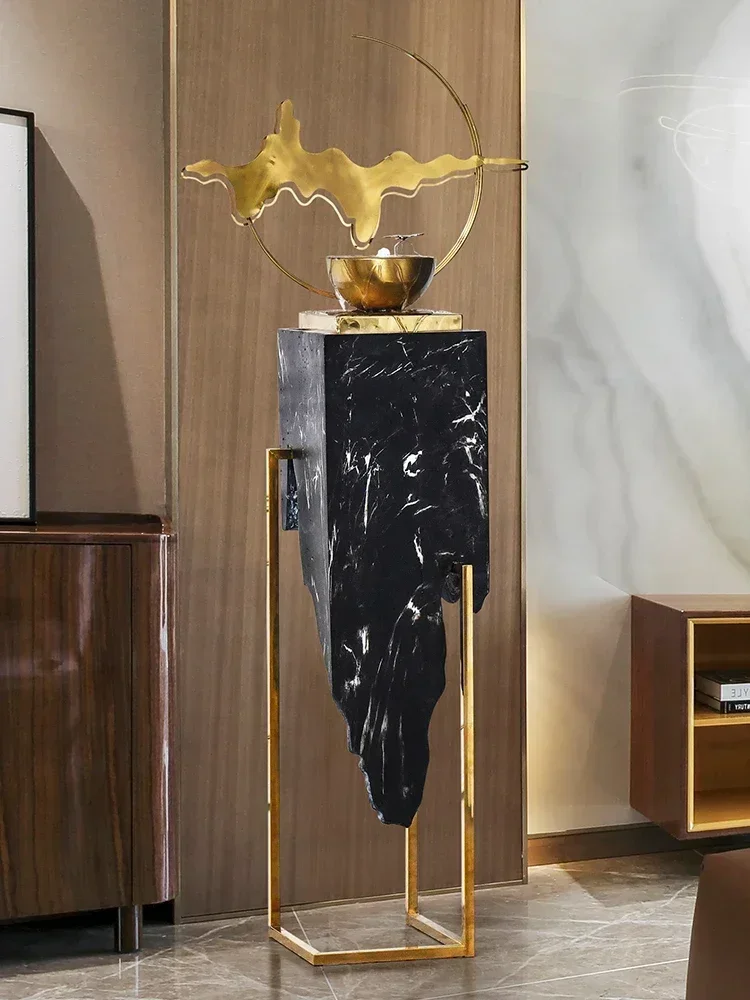 

TAO Simple Flowing Water Ornaments Light Luxury Floor Decoration Golden Landscape