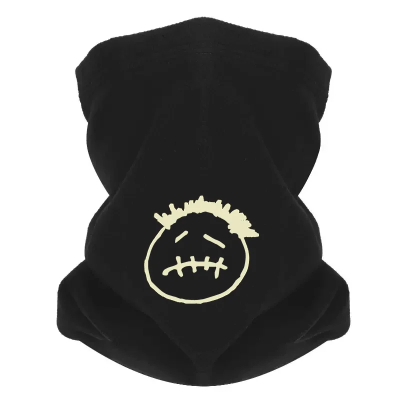 Smiling face with spiky hair,simple art Men Outdoor Scarf Mask Neck Gaiter Hat Women cap Headgear Windproof Keep Warm Winter Mul