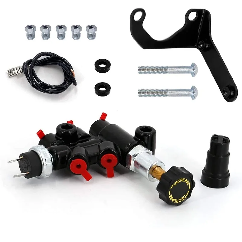 

Brake Proportional Valve Set 260-13190 Adjustable Knob Proportioning Valve Kit Direct Replacement With Bracket 260-11179