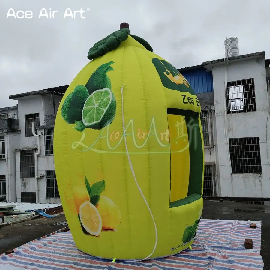 Barraca inflável do suporte da limonada da concessão da cabine do limão da propaganda para a propaganda exterior