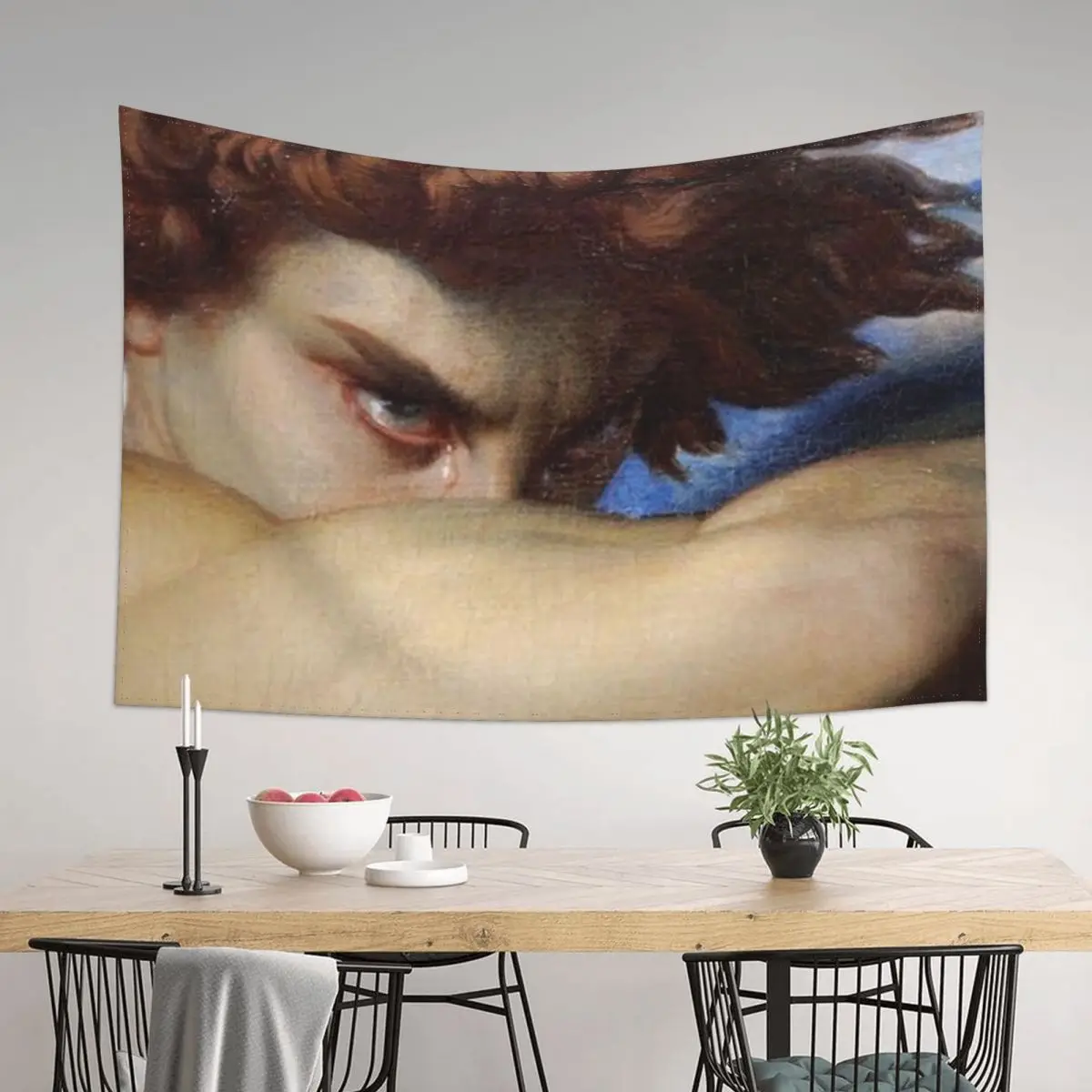

Fallen Angel by Alexandre Cabanel Tapestry Living Room Decoration Home Decorations Bed Room Decoration Tapestry