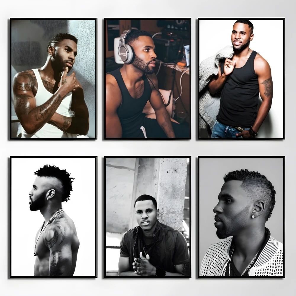 Singer J-Jason Derulo Poster Elegant And Affordable Wall Art Stickers For Dormitory Living Room And Bedroom Spaces