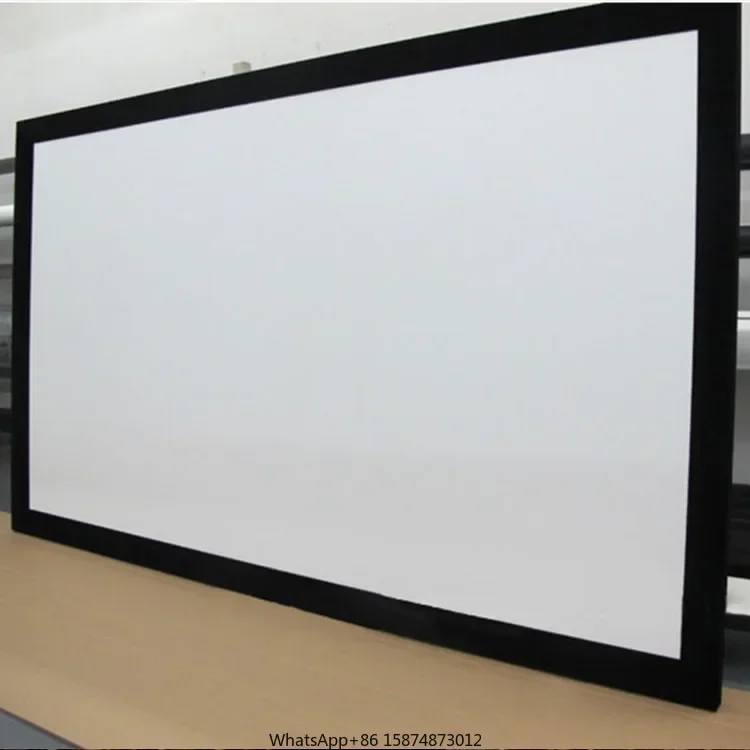 Fixed Frame 135 Inch Pvc Projection Screen Wall Mounted Aluminum Frame Picture Projector Screen