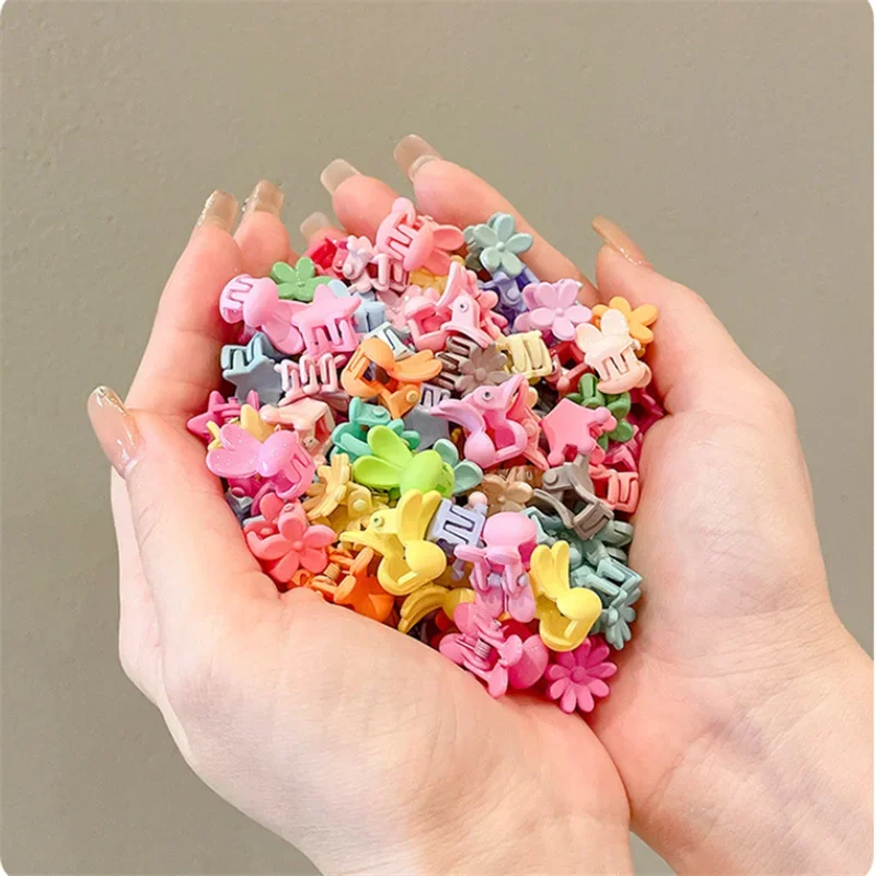 

10-50Pcs Colorful Small Claw Clips Girls Cute Flower Butterfly Hair Clips Hair Accessories Kids Cartoon Hair Claws Headwear Gift