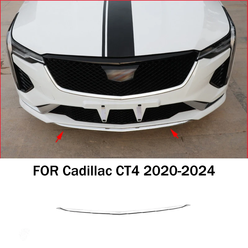 

Car accessories FIT FOR Cadillac CT4 2020-2024 stainless steel chrome Front Bumper Lip Cover Protect Molding Strip Trim