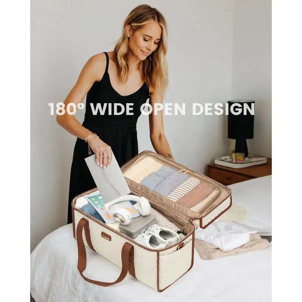 ชุดกระเป๋าเดินทางแบบดัฟเฟิล - สำหรับวันหยุดสุดสัปดาห์และค้างคืน, ช่องใส่ของใช้ในห้องน้ำและช่องใส่ของเปียก, กระเป๋าถือขึ้นเครื่อง, 3 ชิ้น