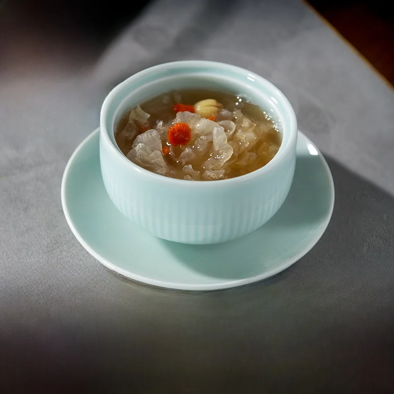 

New Chinese Sle Cerc Bowl Porcelain Cercs for Hotel Dining Service Each Person Gets One with Lid Yang Qing Porcelain