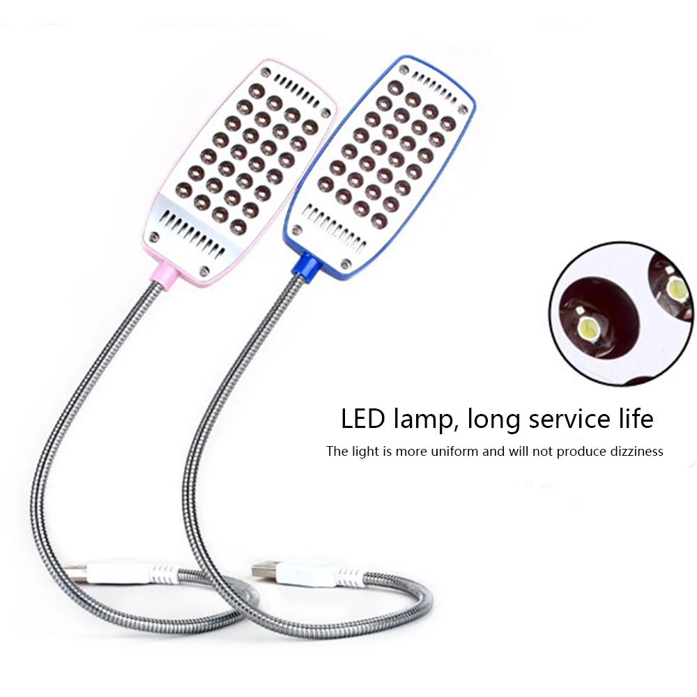 

1PC 28LEDs Reading Study Lamp LED Book Light Ultra Bright Flexible 4 Colors For Laptop Notebook PC Computer USB Night Lights