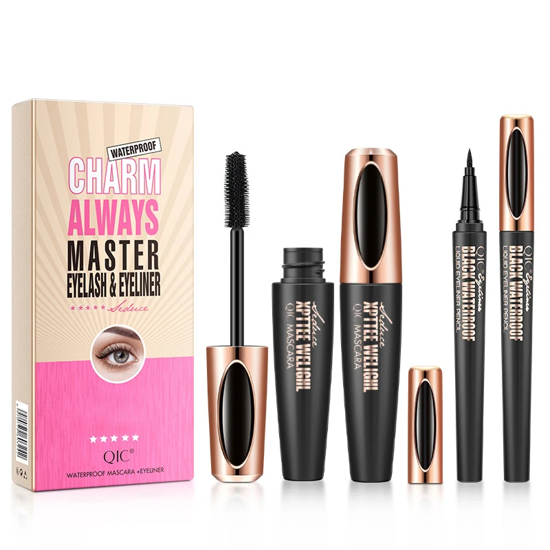 Korean Cosmetics Black Mascara Lengthens Eyelashes Extra Volume Waterproof Natural Lashes Female Professional Makeup Eyeliner