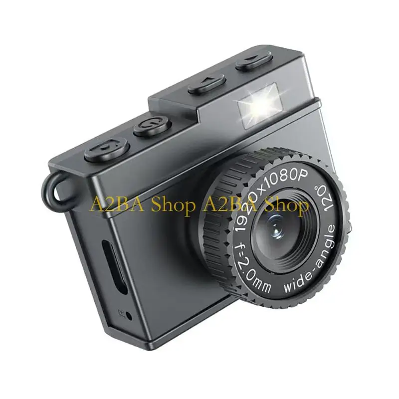 A2BA Portable Hanging Mini Camera 1080P Recording 2.0mm Focal Length ABS Body