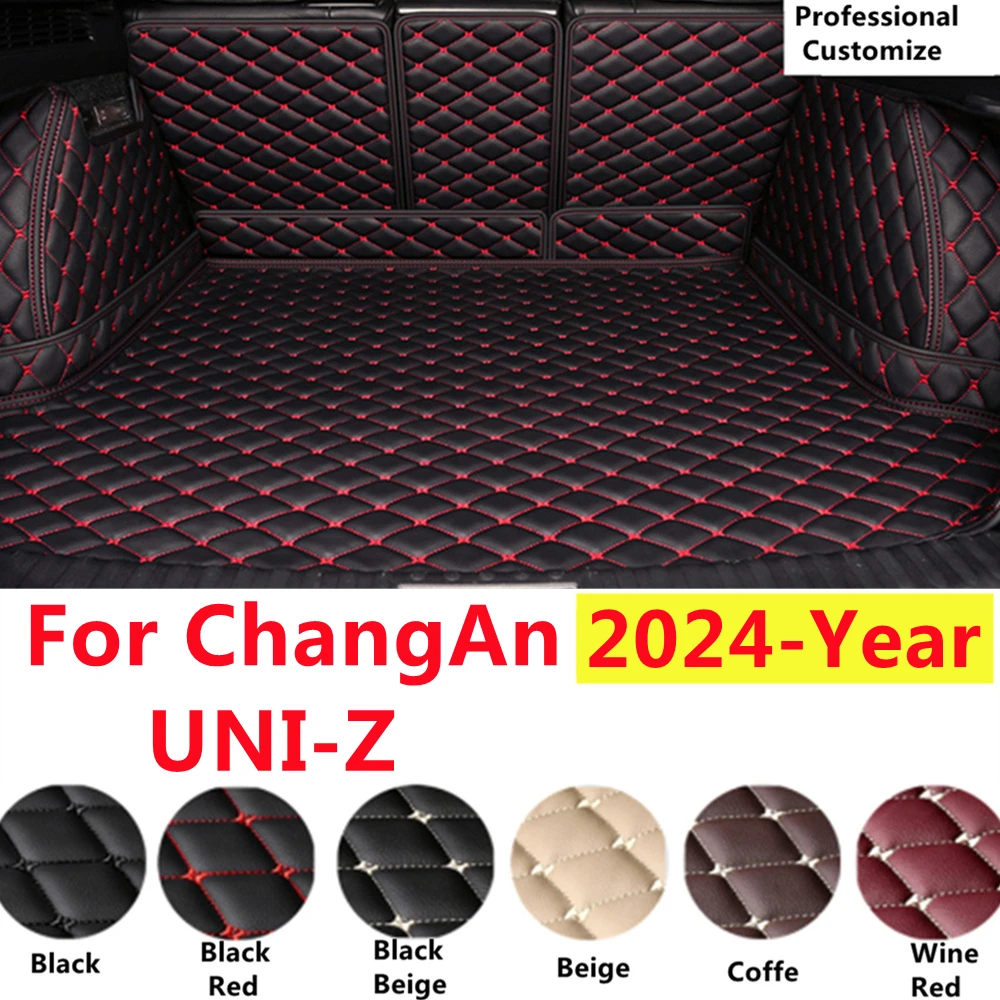 

SJ Full Set Custom Fit For ChangAn UNI-Z 2024 YEAR Auto Fittings Car Trunk Mat Tail Boot Tray Liner Rear Cargo XPE Leather