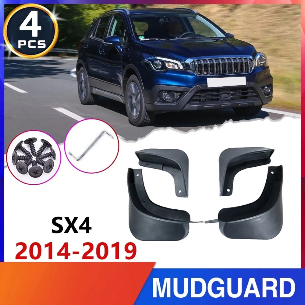 Car Mud Flaps Fender Mudguard Splash Guards for Suzuki S-Cross SX4 2014-2019