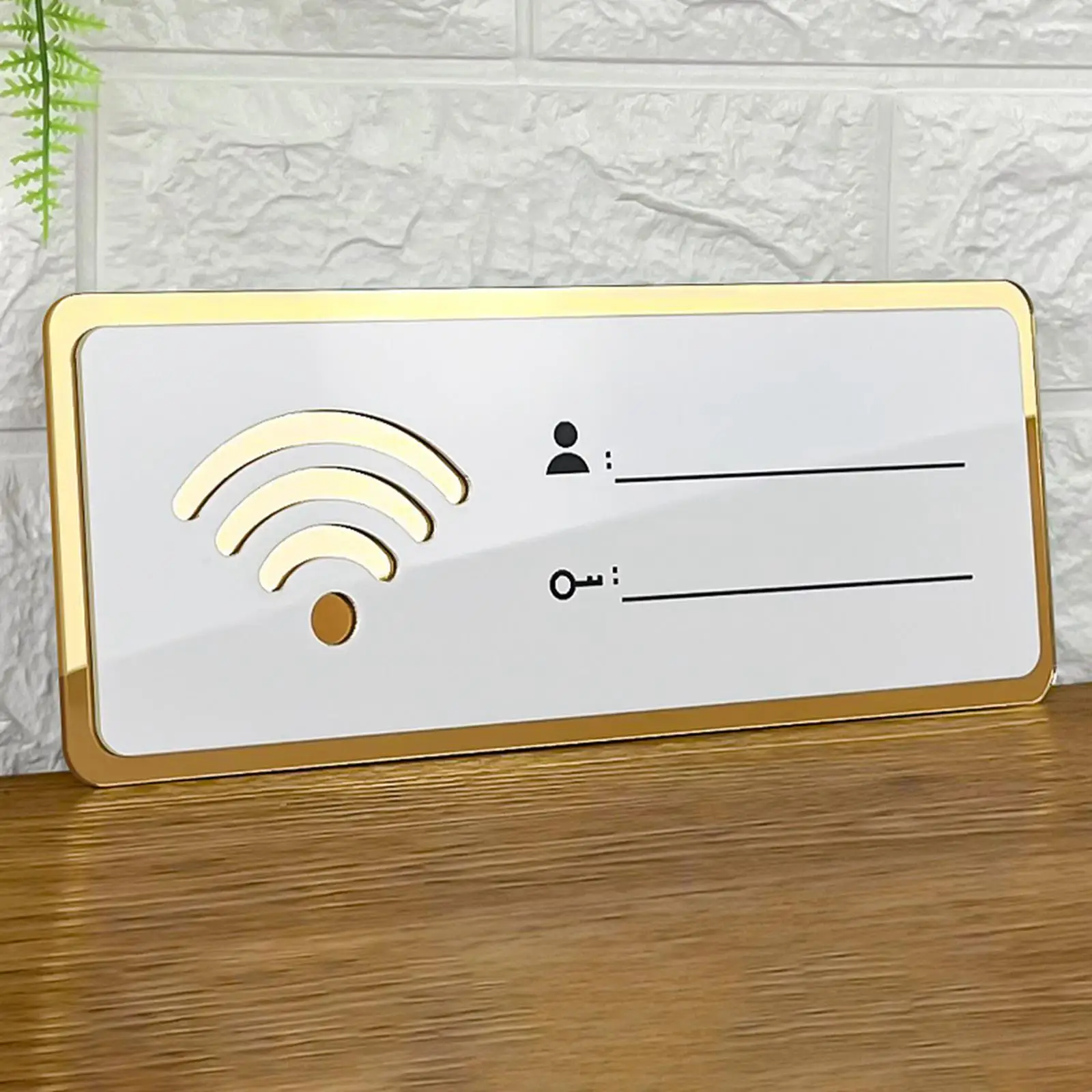 Self Adhesive Acrylic Wifi Sign Writable Password Notice Board Sticker for Public Office Shop Restaurant
