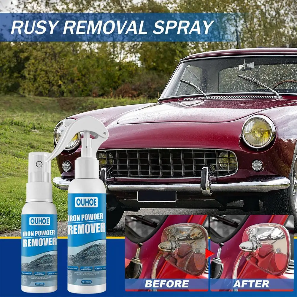 30ml Car Rust Remover Spray Metal Paint Cleaner Car Maintenance Remover Rust Powder Iron Cleaning Spray H1y1