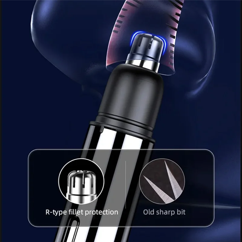 L65A-ماكينة تشذيب شعر الأنف الكهربائية القابلة لإعادة الشحن، ماكينة تشذيب شعر الأذن والحاجب، مادة معدنية سهلة التركيب