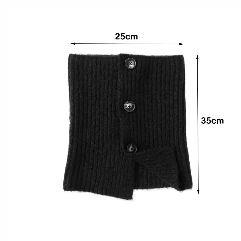 Knitted Fake Collar Scarf Women Warm Turtleneck Neck Warmer Detachable Winter Windproof Scarf