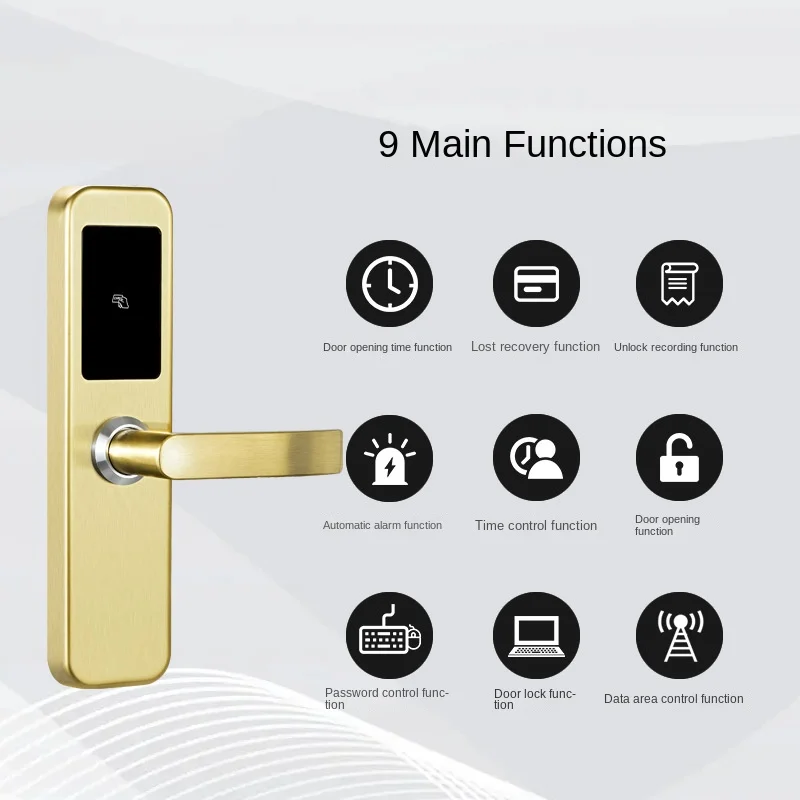 Direct Factory WiFi Connectivity TT Hotel's Lock for Blue-tooth Credit Card Key Access Door Lock Aluminum Alloy