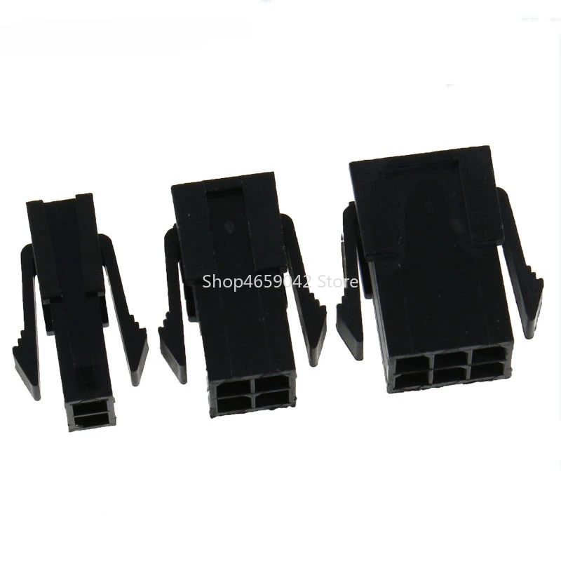 5pcs/lot MX3.0 Spacing Rubber Shell 43025-2x1/2P/3P/4P/5P/6P/8P/10P/12P Male/Female Plug Double Row Connector Small 5557 Black