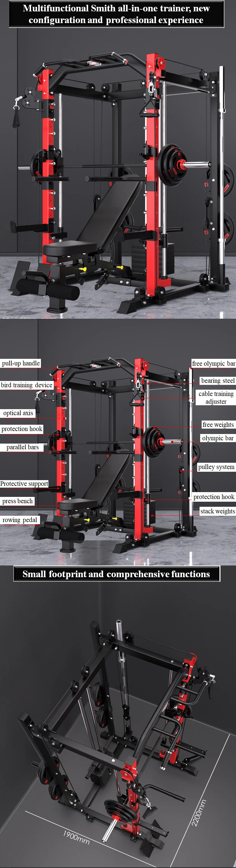 Support de squat CREED, Multi-fonction, Parfait pour la flexion des