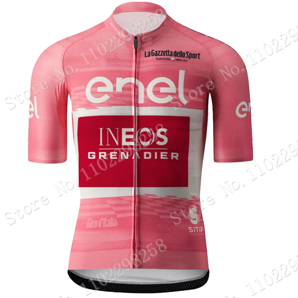 Italy Tour Ineos Grenadier Team 2023 Cycling Jersey Set Pink Clothing Road Bike Shirts Suit Bicycle Tops Ropa Ciclismo