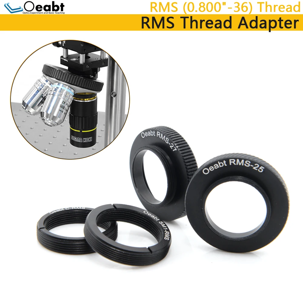 Adaptateur optique RMS 152, connecteur d'anneau d'adaptation, microscope à monture C, anneau instantané M25 * 0.75, objectif lointain Oeabt