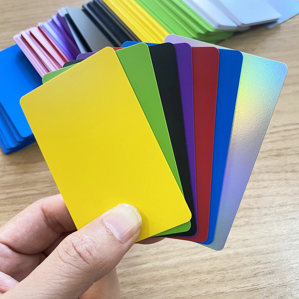 5PCS 13.56Mhz NFC215 504Bytes Blank Colorful PVC NFC Tap Card Smart Digital Social Media NFC Business Cards