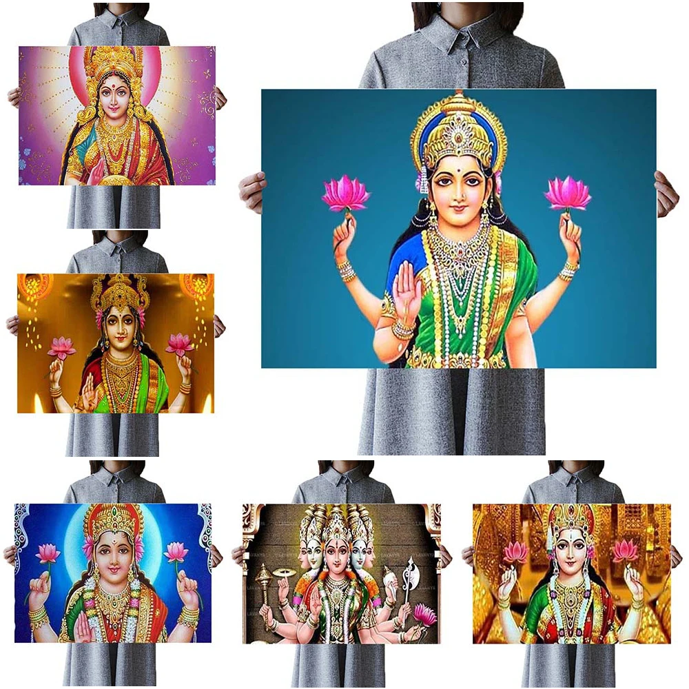 

Brahma Vishnu Hinduism Lakshmi Lord Shiva Wall Art Canvas Painting Posters Wall Pictures For Living Room Home Decor Unframed