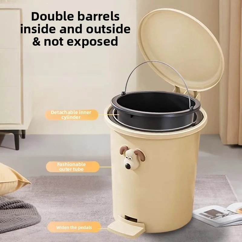 

Коммерческая педальная корзина с крышкой, роскошная домашняя корзина для туалетной бумаги, гостиной, кухни, офиса, с ножным управлением