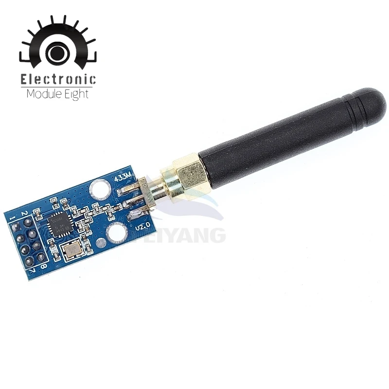 Module-8 CC1101 433 ميجا هرتز لاسلكي مع هوائي وحدة SMA لمضخم الإرسال والاستقبال الصوت Fm Lora منظم جهد إمداد الطاقة