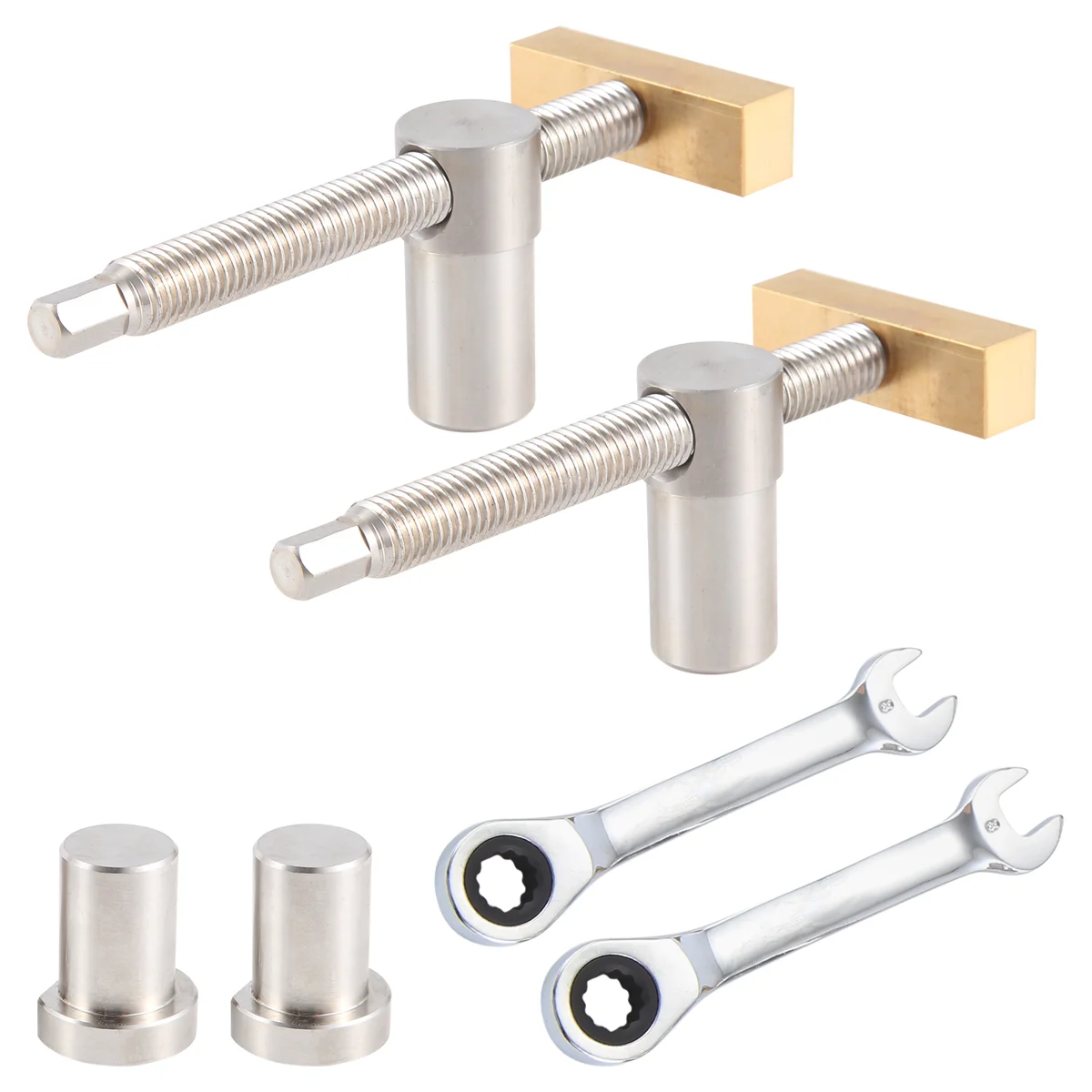 ABNH 목공 조정 가능한 데스크탑 클립 4Pc 20mm 개 구멍 정지, 클립 클램프 고정 장치 바이스 목공 목수 도구