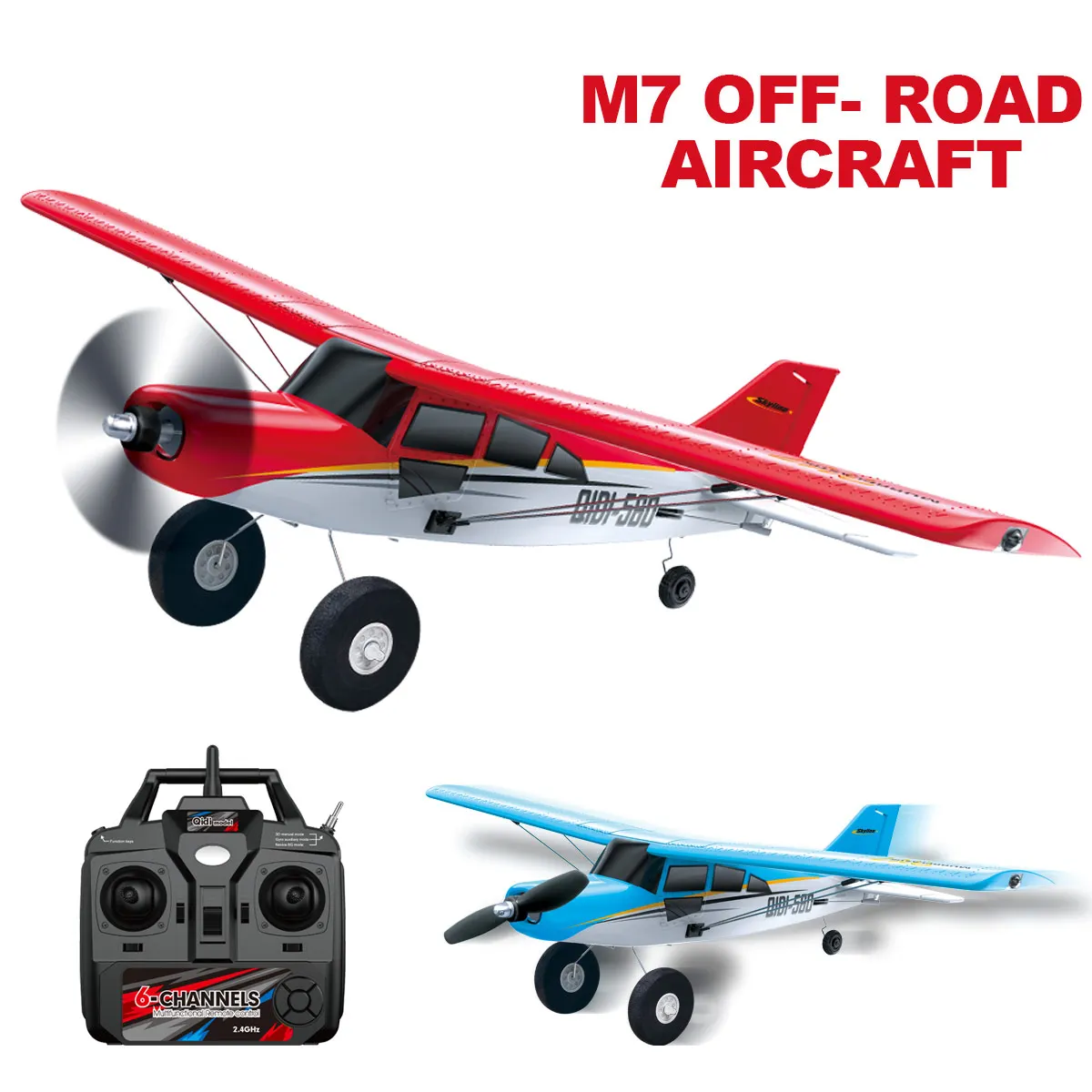 

Qidi560 RC Plane Moore M7 Off-road 4CH Remote Control Airplane Brushless Fixed Wing Aircraft Model EPP Foam Toys for Children