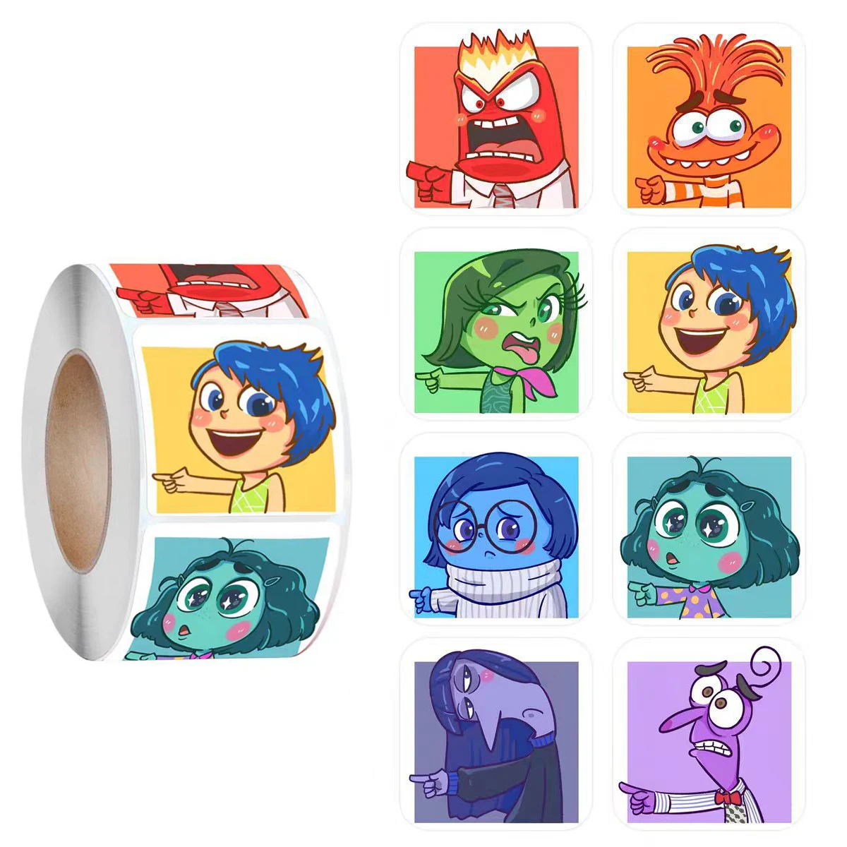 50pcs Inside Out 2 Cute Stickers Disney Anime Sadness Anxiety Stationery Art Supplies Party Envelope Sealing Decor Toys Gift