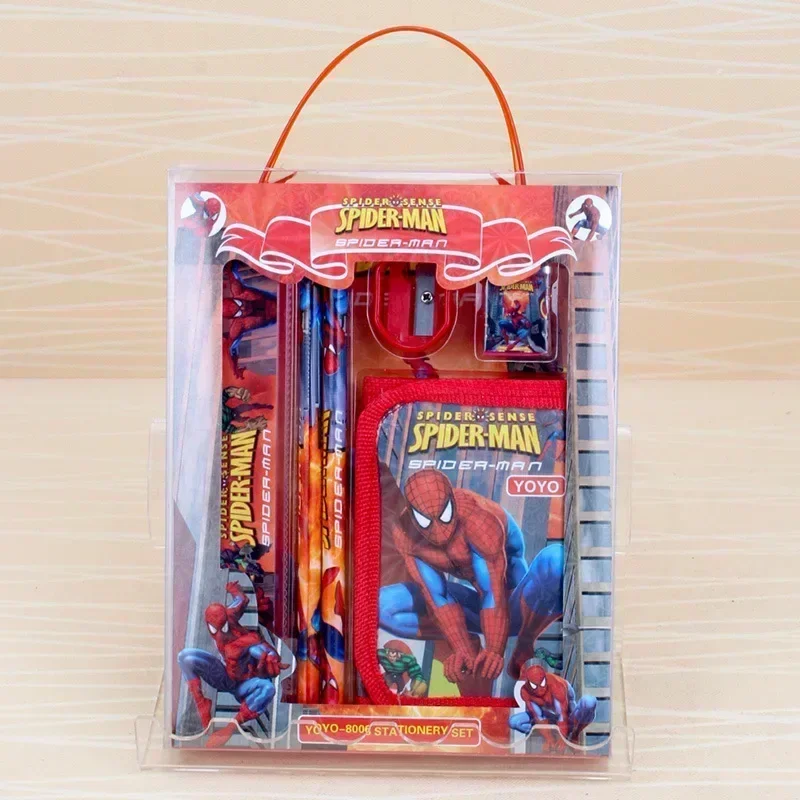 Disney Marvels Cartoon Stationery Set Spiderman Anime Figures Children's Cute School Stationery Supplies for School Child