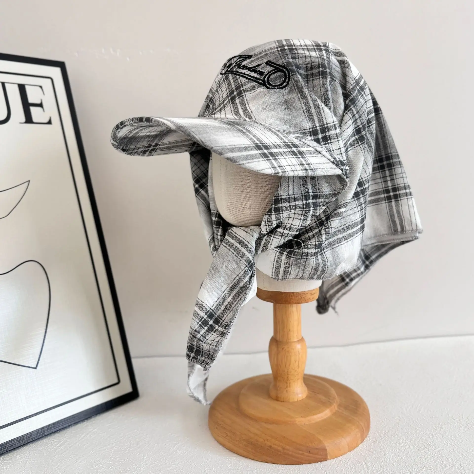 الكورية نمط Ins دبوس مخيط قبعة بتصميم هيب هوب الربيع الصيف رقيقة نوع التعادل وشاح الرأس قبعة الرجعية منقوشة التفاف رئيس قبعة المرأة العصرية #5