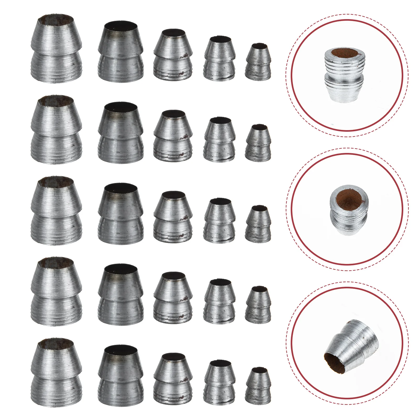 25Pcs Hammer Accessory Steel Handle Round Practical Dust Electric Drilling Hammer Household Electric Drill Impact Drill Stopper