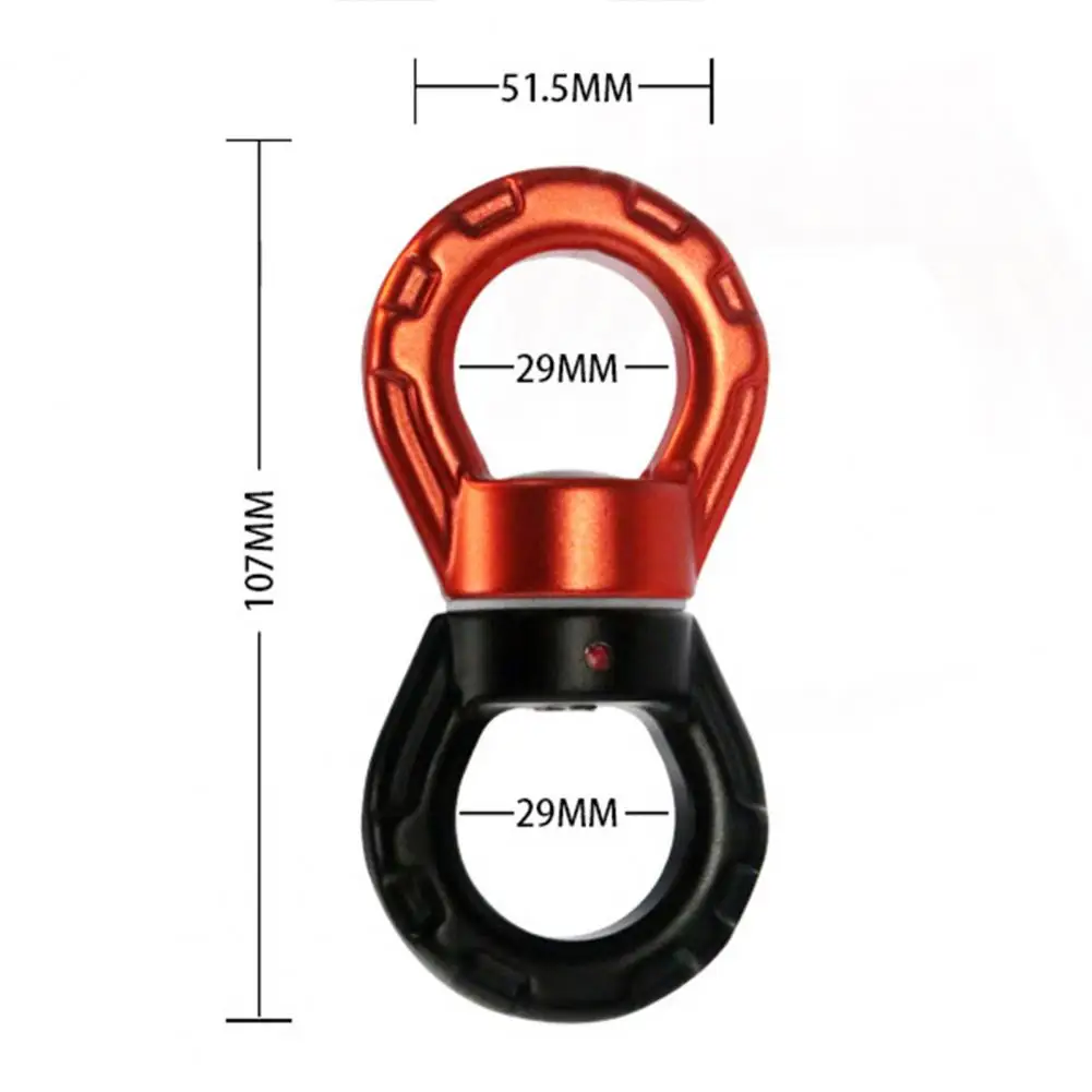 30KN Swing Swivel Aluminum Alloy Universal for Aerial Yoga Climbing Hammock Smooth 360 Degree Rotation Ball Bearings O-Shaped