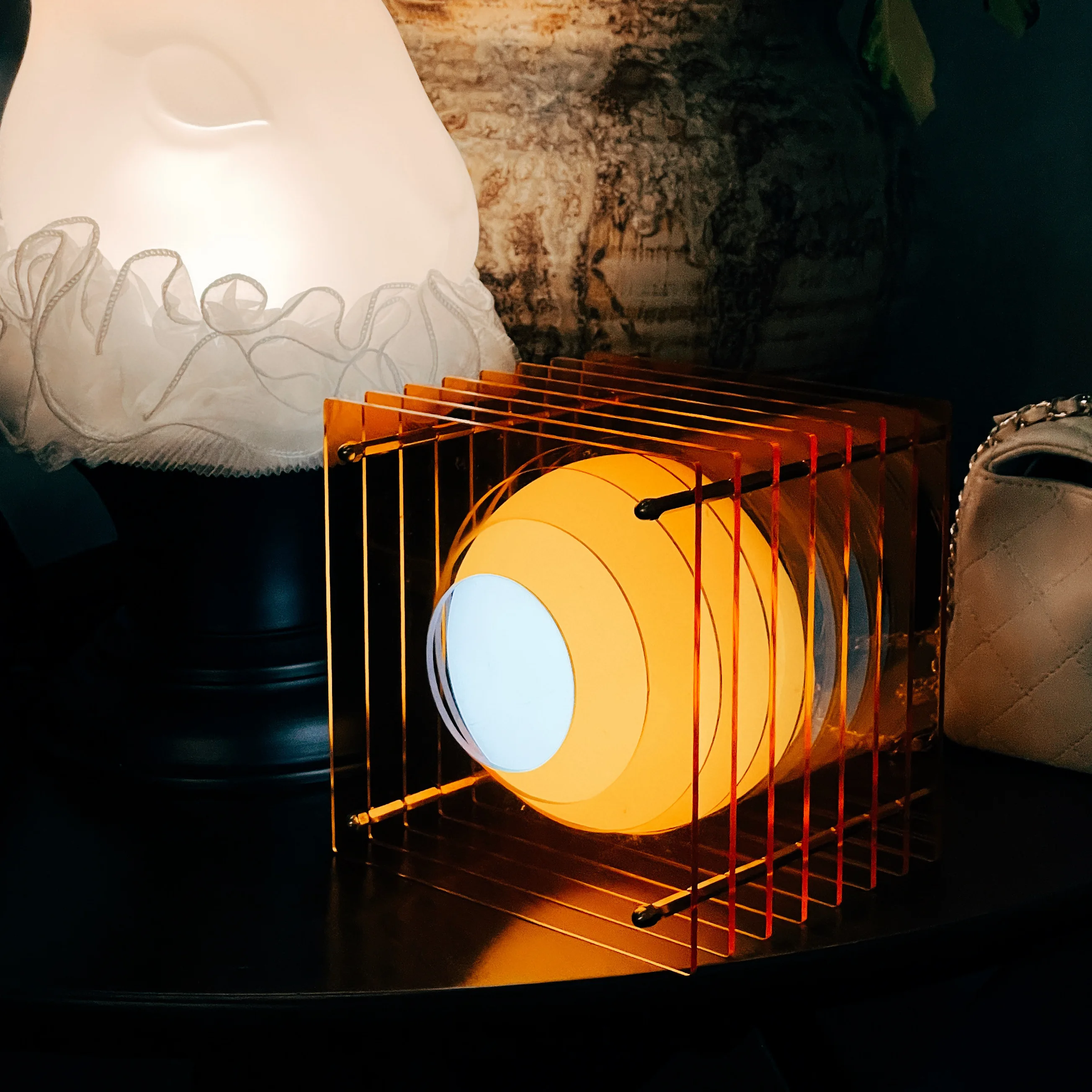

Creative Acrylic Sunset Atmosphere Lasagna Night Light Bedroom Living Room Housewarming Birthday Gift Mesas De Café
