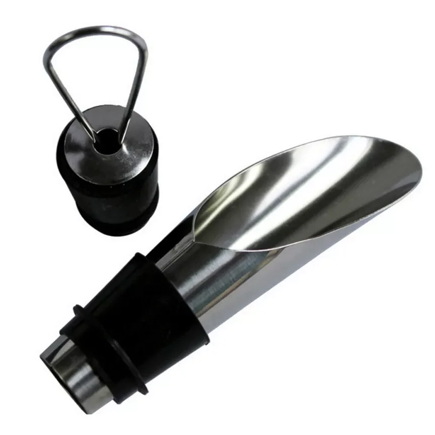 

2PCS Our cherish Lovely pet Stainless SteelLiquor Spirit Pourer Flow Wine Bottle Pour Spout Stopper New Drop Shipping