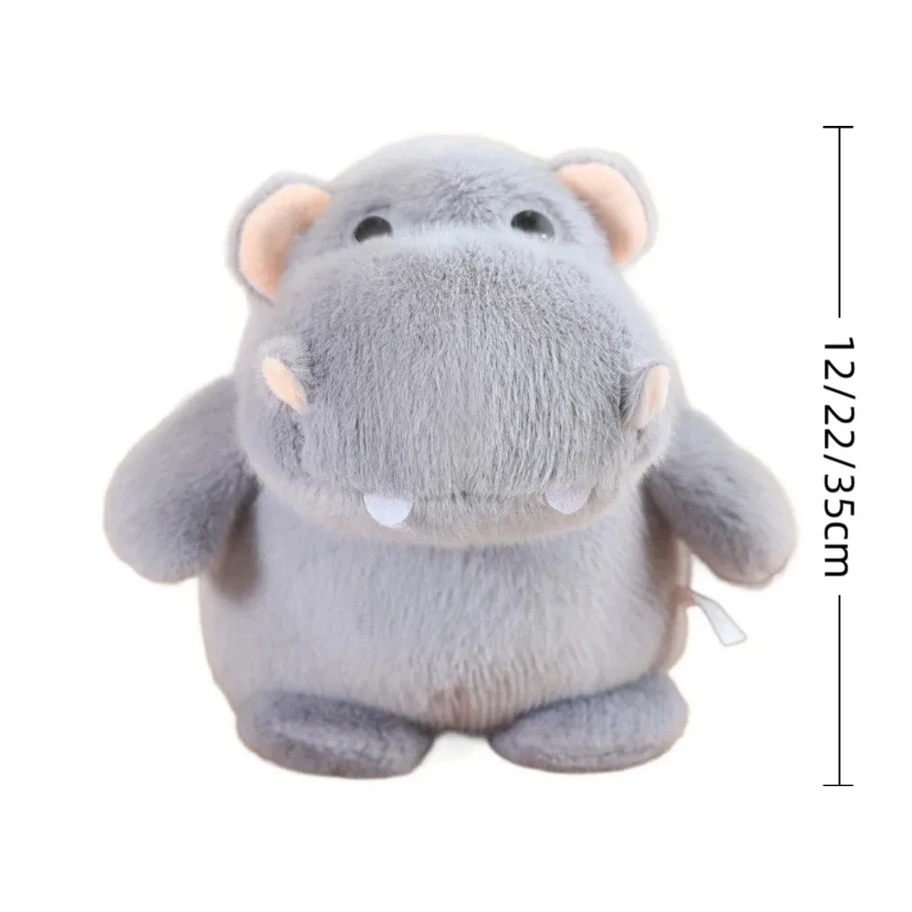 ตุ๊กตาฮิปโปนุ่มนิ่มน่ากอด ขนาด 12/22/35 ซม. สีเทา ของขวัญตุ๊กตาฮิปโป