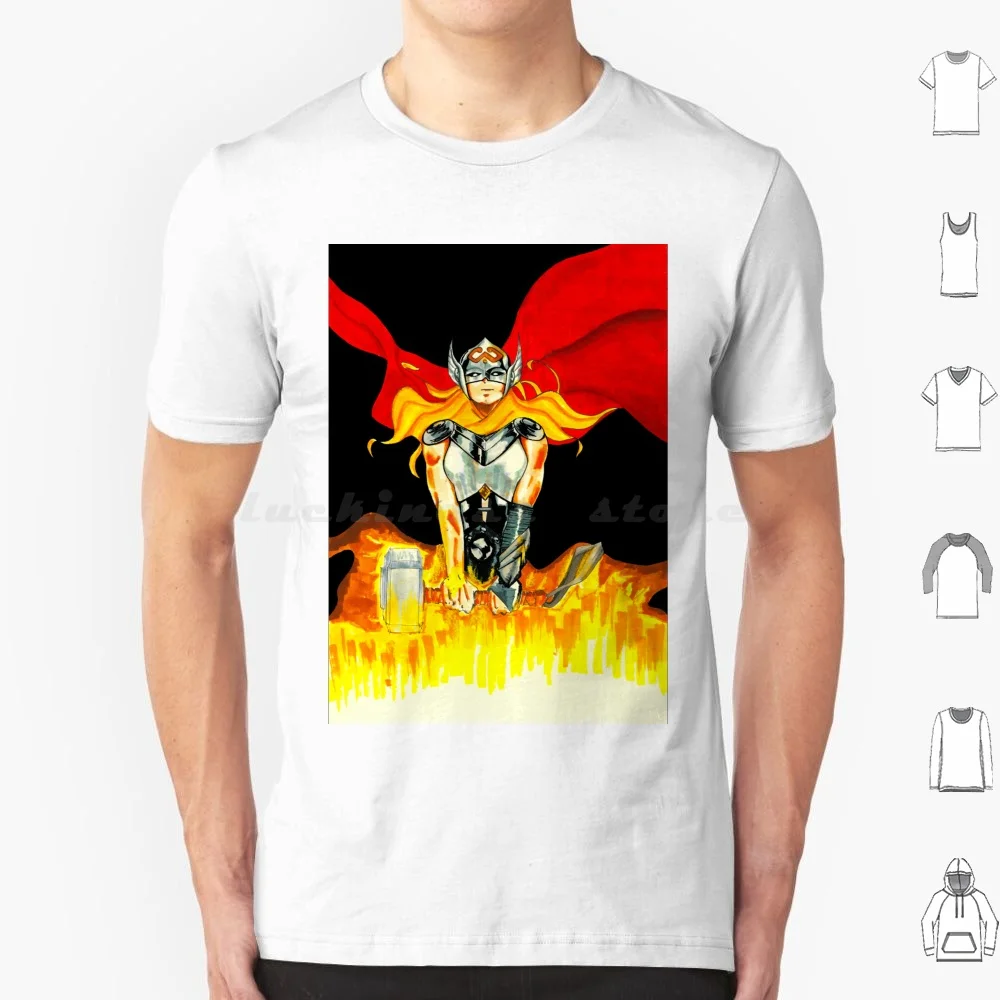 Jane Foster The God Of Thunder T Shirt Big Size 100% Cotton Jane Foster Thunder Hombre De Hierro Superhero Comics Funny Hawkeye